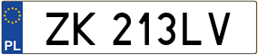 Trailer License Plate